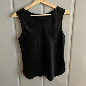 Vintage Black Silk Tank Top